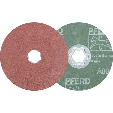 Pferd Combiclick Fiber Disc, 4-1/2", Al/Oxd, 80 40095